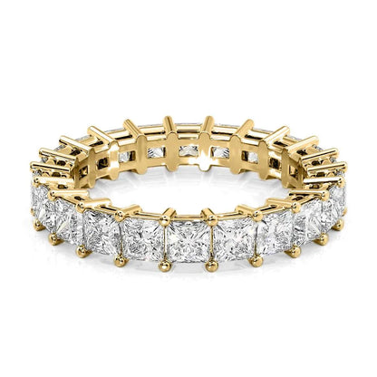 3.5ct Virginie Princess Cut Moissanite Ring - Gold
