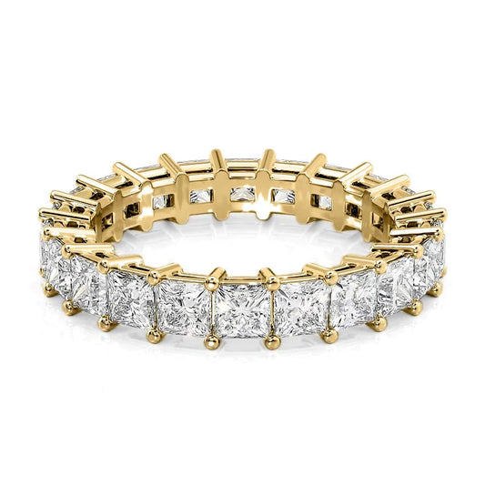 3.5ct Virginie Princess Cut Moissanite Ring - Gold