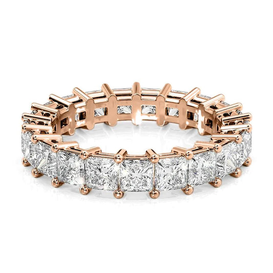 4ct Aurore Princess Cut Moissanite Ring - Rose Gold