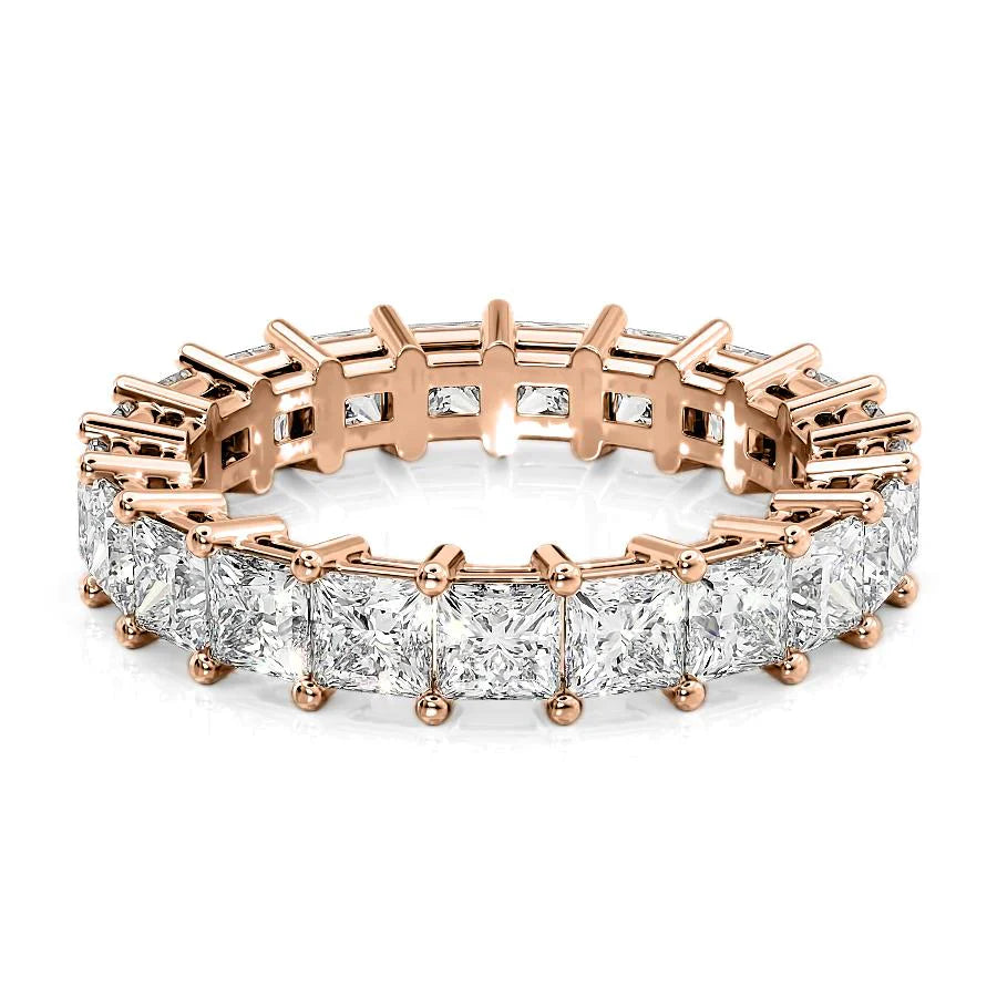 4ct Aurore Princess Cut Moissanite Ring - Rose Gold