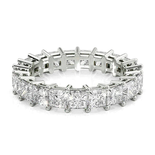 4ct Aurore Princess Cut Moissanite Ring - Silver