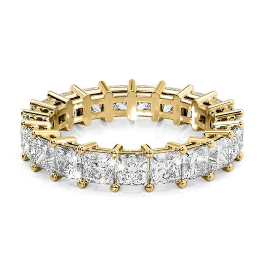 4ct Aurore Princess Cut Moissanite Ring - Gold