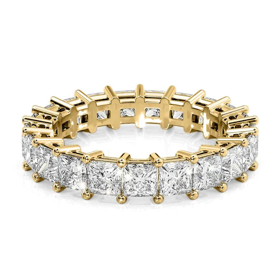 4ct Aurore Princess Cut Moissanite Ring - Gold
