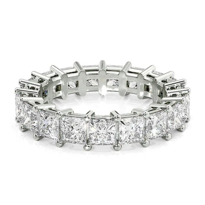 4.7ct Xiara Princess Cut Moissanite Ring - Silver