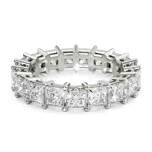 4.7ct Xiara Princess Cut Moissanite Ring - Silver