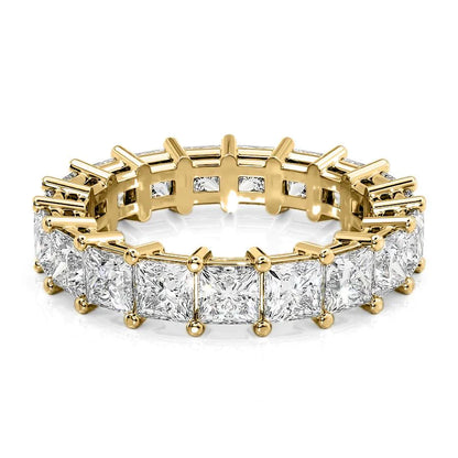 4.7ct Xiara Princess Cut Moissanite Ring - Gold