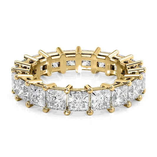 4.7ct Xiara Princess Cut Moissanite Ring - Gold