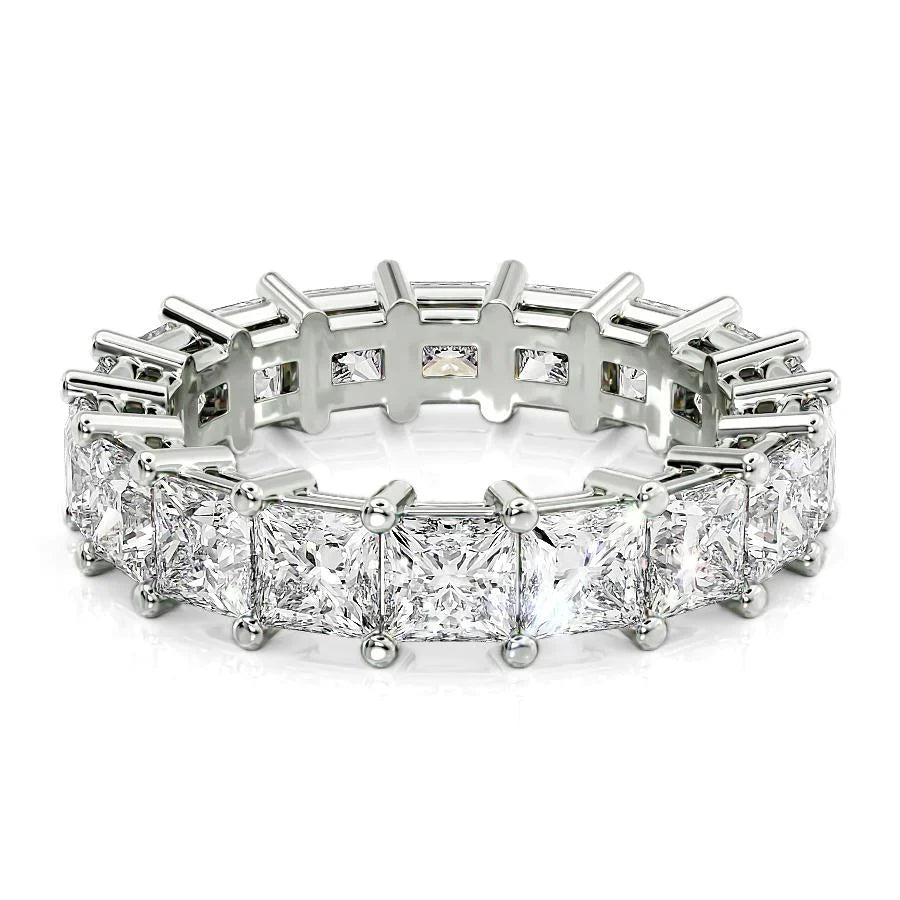 5.5ct Misara Princess Cut Moissanite Ring - Silver