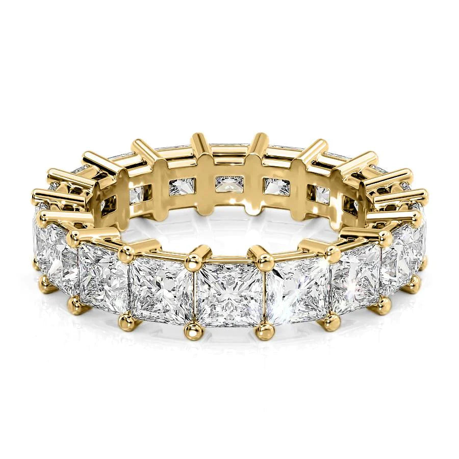 5.5ct Misara Princess Cut Moissanite Ring - Gold