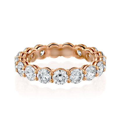 3ct Fairla Round Cut Moissanite Ring - Rose Gold