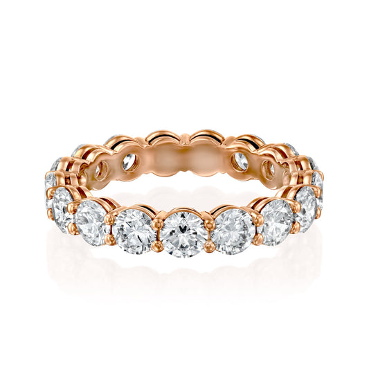 3ct Fairla Round Cut Moissanite Ring - Rose Gold