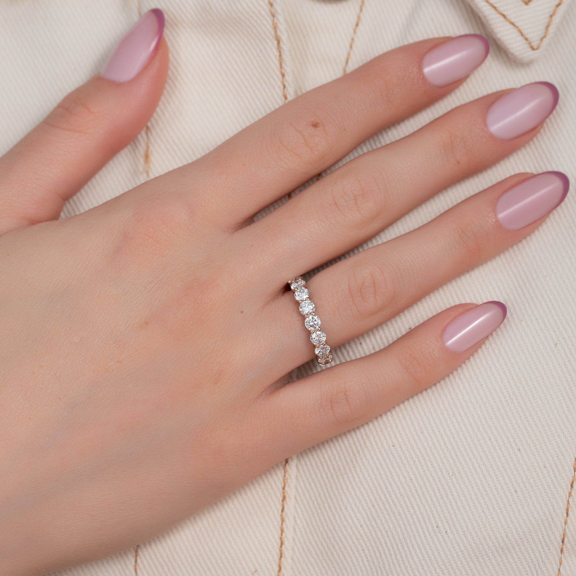 3ct Fairla Round Cut Moissanite Ring - Rose Gold
