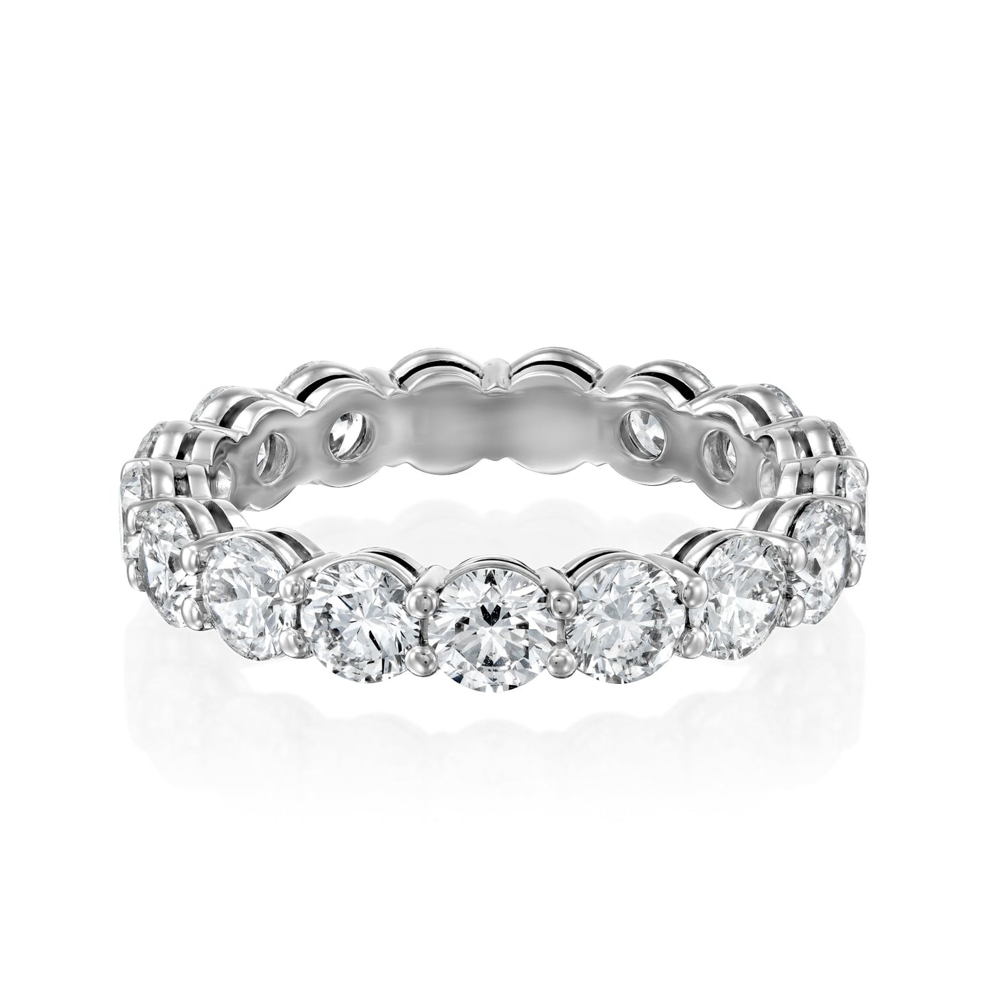 3ct Fairla Round Cut Moissanite Ring - Silver