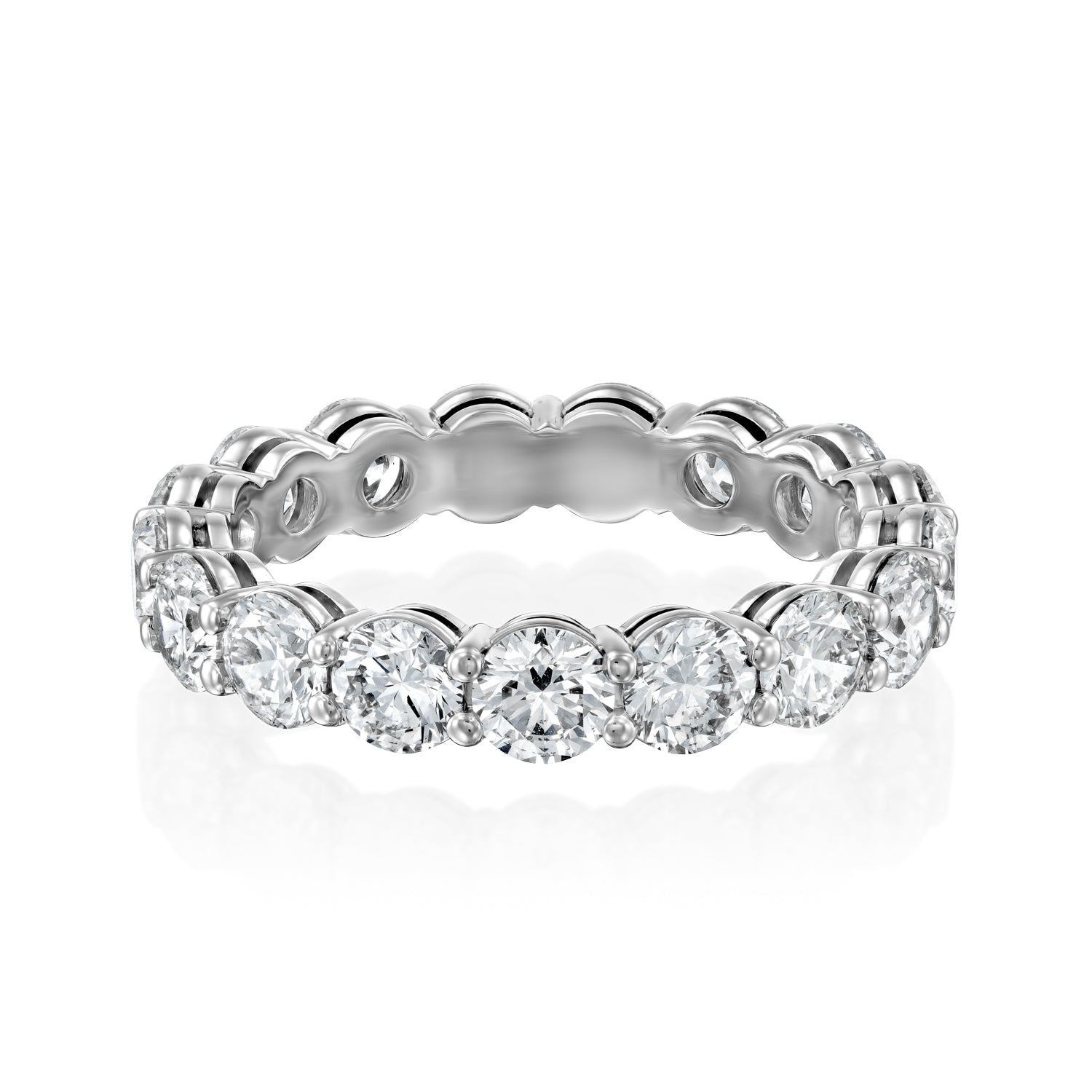 3ct Fairla Round Cut Moissanite Ring - Silver