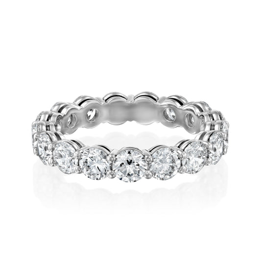 3ct Fairla Round Cut Moissanite Ring - Silver