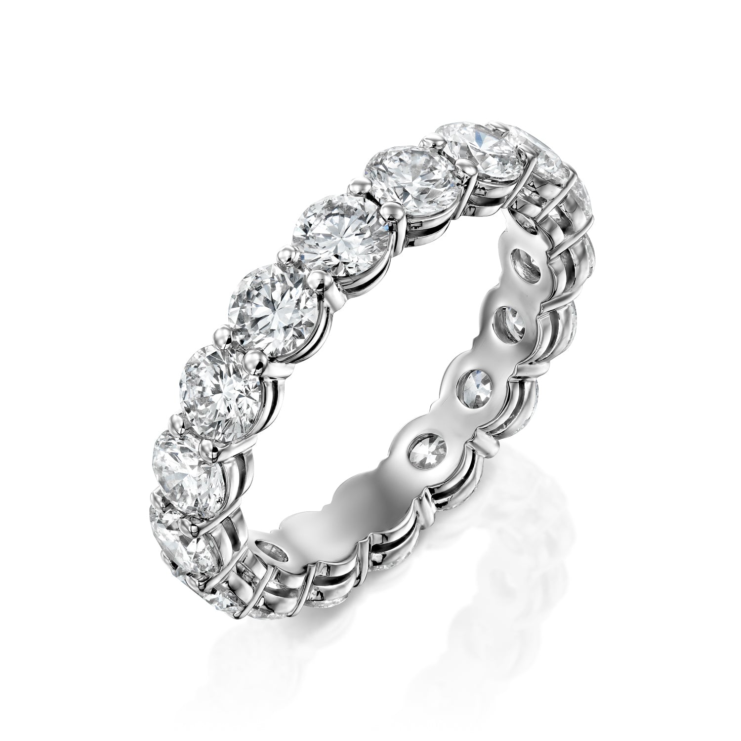 3ct Fairla Round Cut Moissanite Ring - Silver