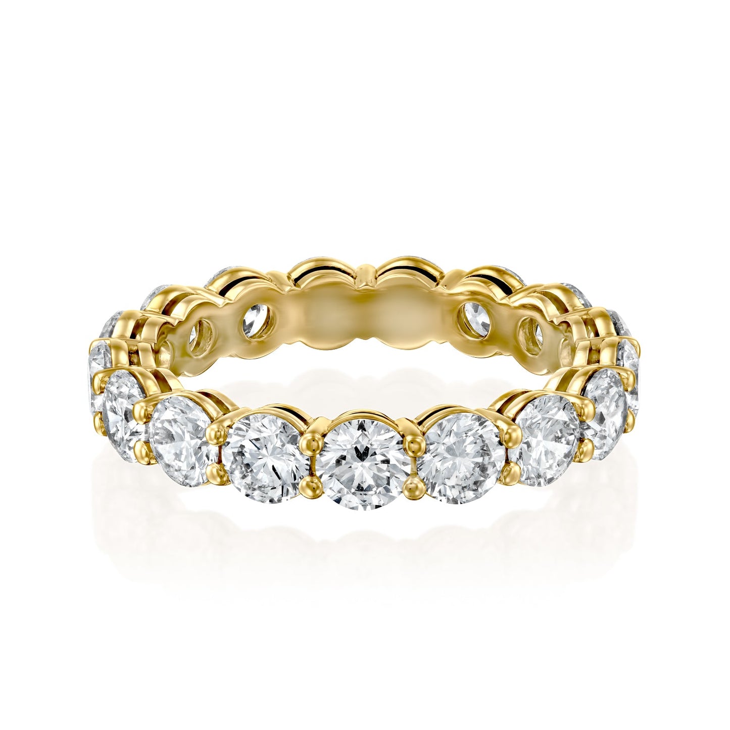 3ct Fairla Round Cut Moissanite Ring - Gold