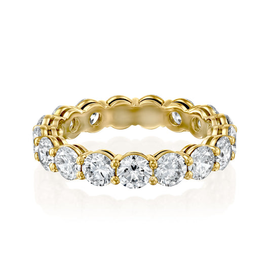 3ct Fairla Round Cut Moissanite Ring - Gold