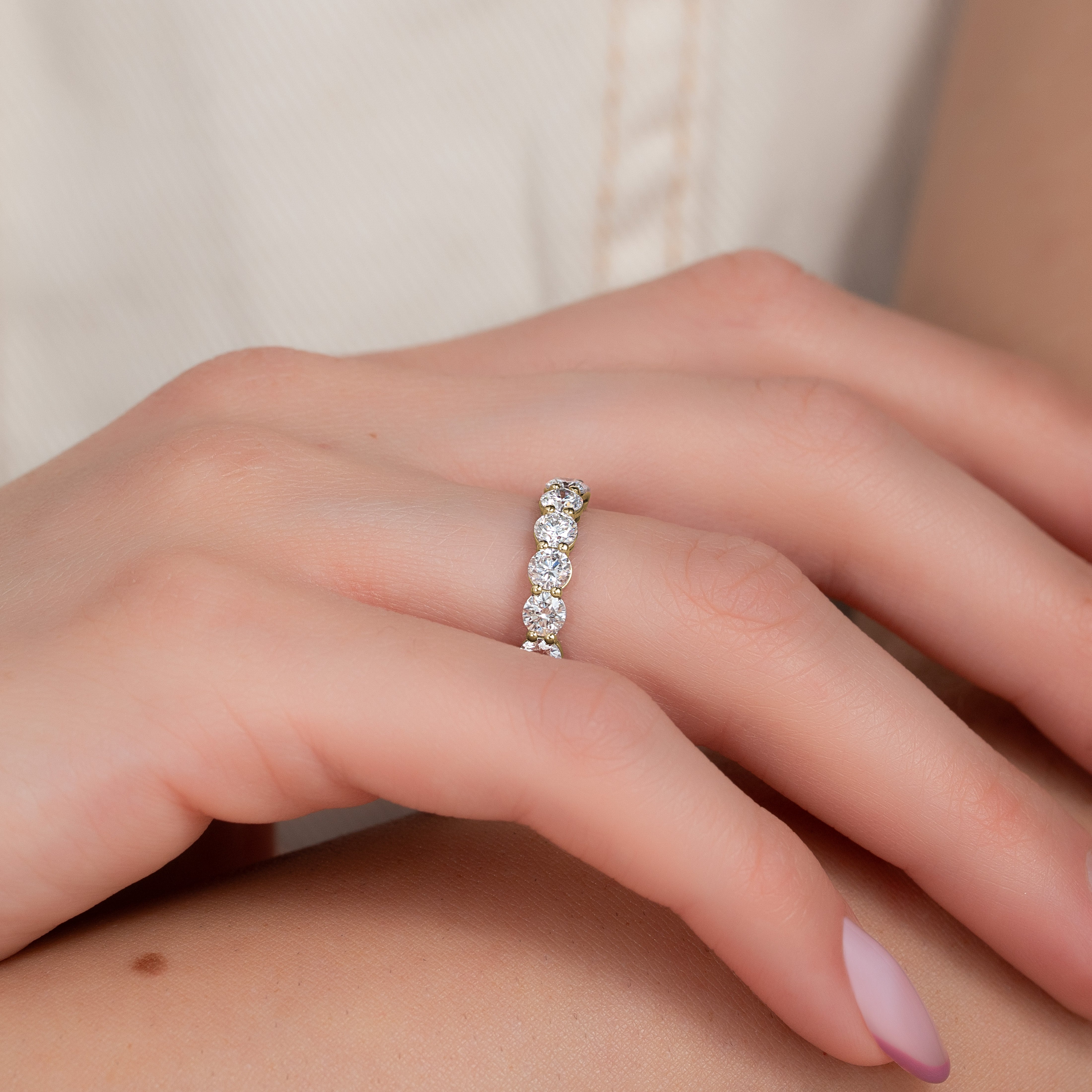 3ct Fairla Round Cut Moissanite Ring - Gold