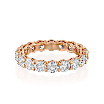 3.5ct Dianthe Round Cut Moissanite Ring - Rose Gold