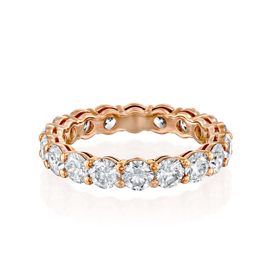 3.5ct Dianthe Round Cut Moissanite Ring - Rose Gold
