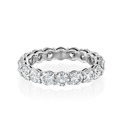 3.5ct Dianthe Round Cut Moissanite Ring - Silver