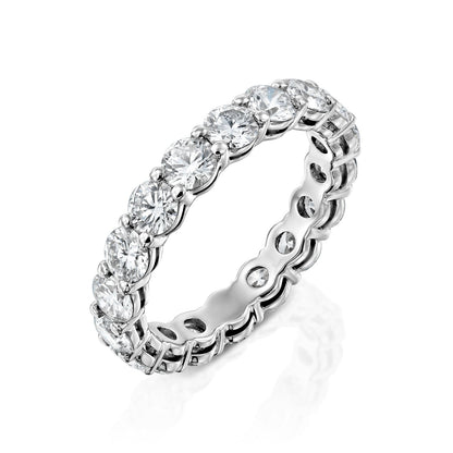 3.5ct Dianthe Round Cut Moissanite Ring - Silver