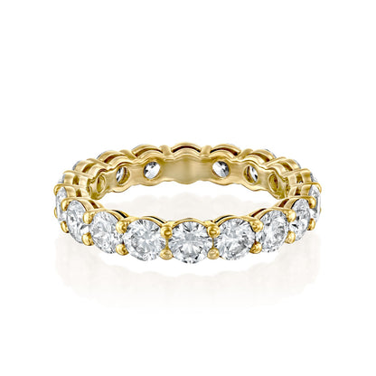 3.5ct Dianthe Round Cut Moissanite Ring - Gold