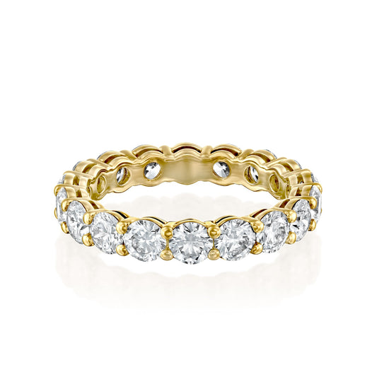 3.5ct Dianthe Round Cut Moissanite Ring - Gold