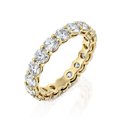3.5ct Dianthe Round Cut Moissanite Ring - Gold