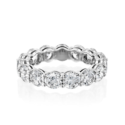 4ct Cleta Round Cut Moissanite Ring - Silver