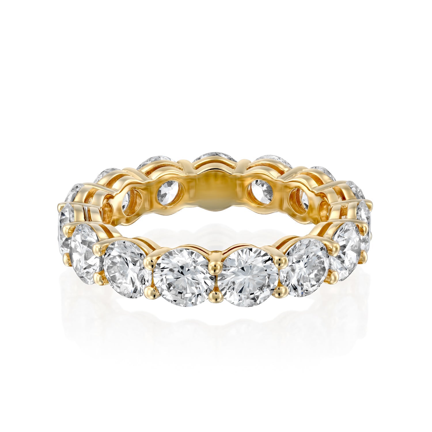 4ct Cleta Round Cut Moissanite Ring - Gold