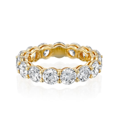 4ct Cleta Round Cut Moissanite Ring - Gold