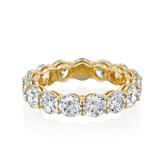 4ct Cleta Round Cut Moissanite Ring - Gold