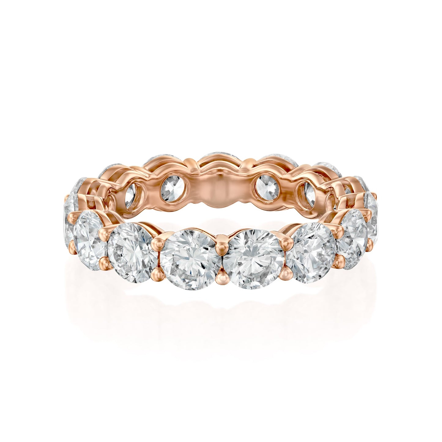 6ct Zahra Round Cut Moissanite Ring - Rose Gold