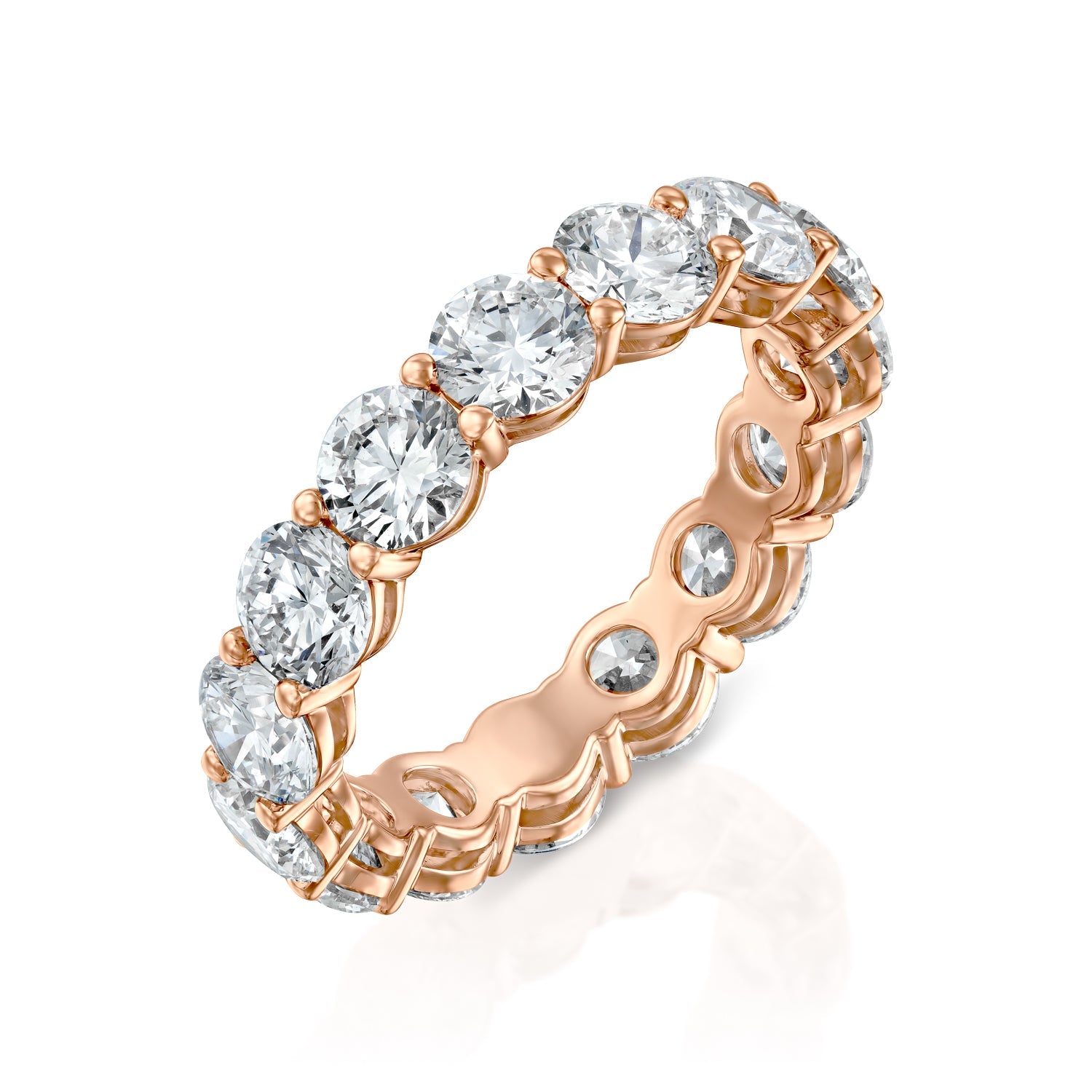 6ct Zahra Round Cut Moissanite Ring - Rose Gold