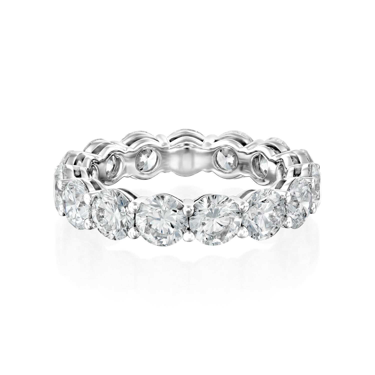 6ct Zahra Round Cut Moissanite Ring - Silver