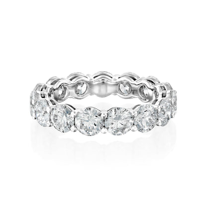 6ct Zahra Round Cut Moissanite Ring - Silver