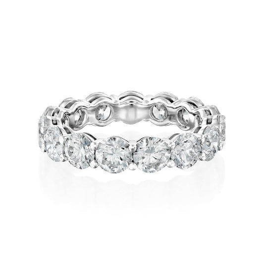 6ct Zahra Round Cut Moissanite Ring - Silver
