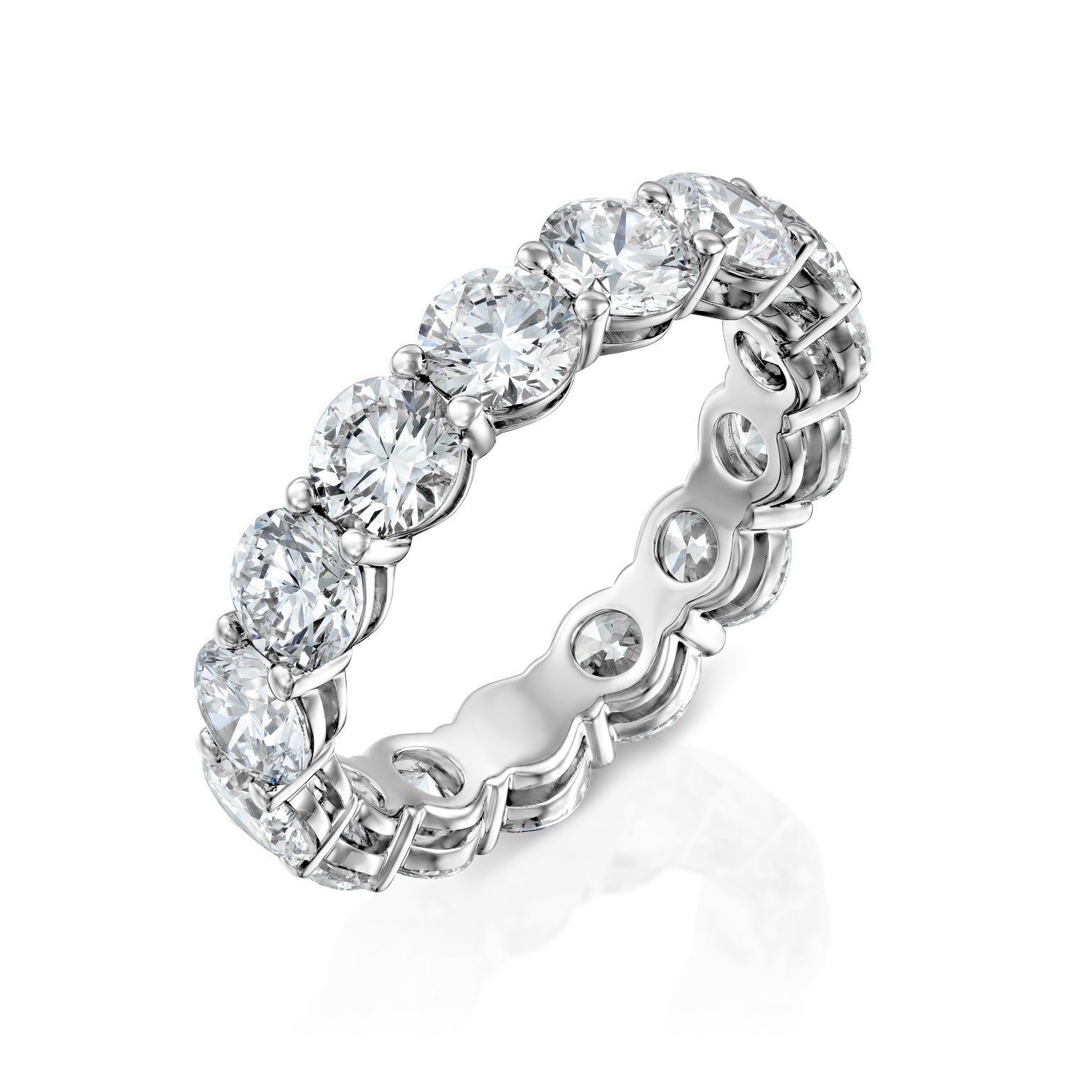6ct Zahra Round Cut Moissanite Ring - Silver