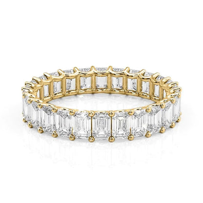 4ct Ellise Emerald Cut Moissanite Ring - Gold