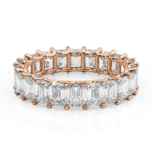 5.5ct Marisa Emerald Cut Moissanite Ring - Rose Gold
