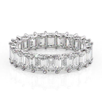 5.5ct Marisa Emerald Cut Moissanite Ring - Silver