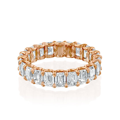 5ct Tarana Emerald Cut Moissanite Ring - Rose Gold