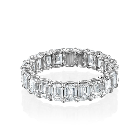 5ct Tarana Emerald Cut Moissanite Ring - Silver