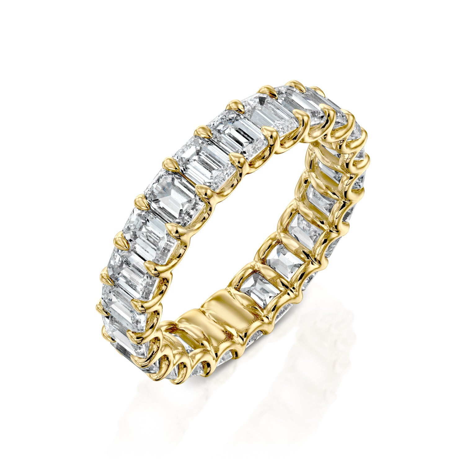 5ct Tarana Emerald Cut Moissanite Ring - Gold