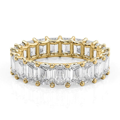 6ct Elodie Emerald Cut Moissanite Ring - Gold