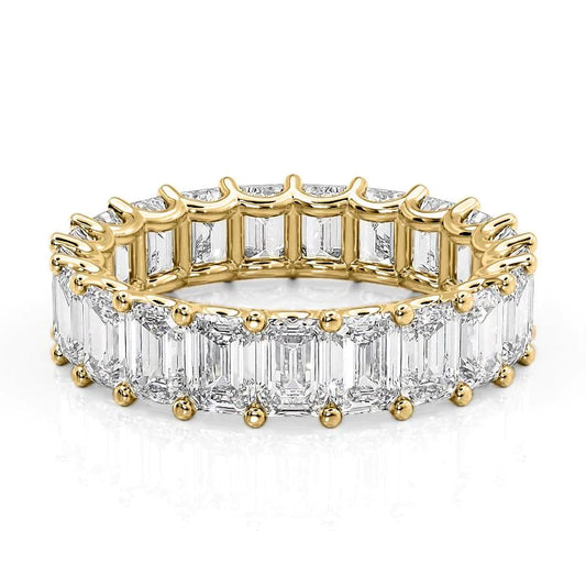 6ct Elodie Emerald Cut Moissanite Ring - Gold