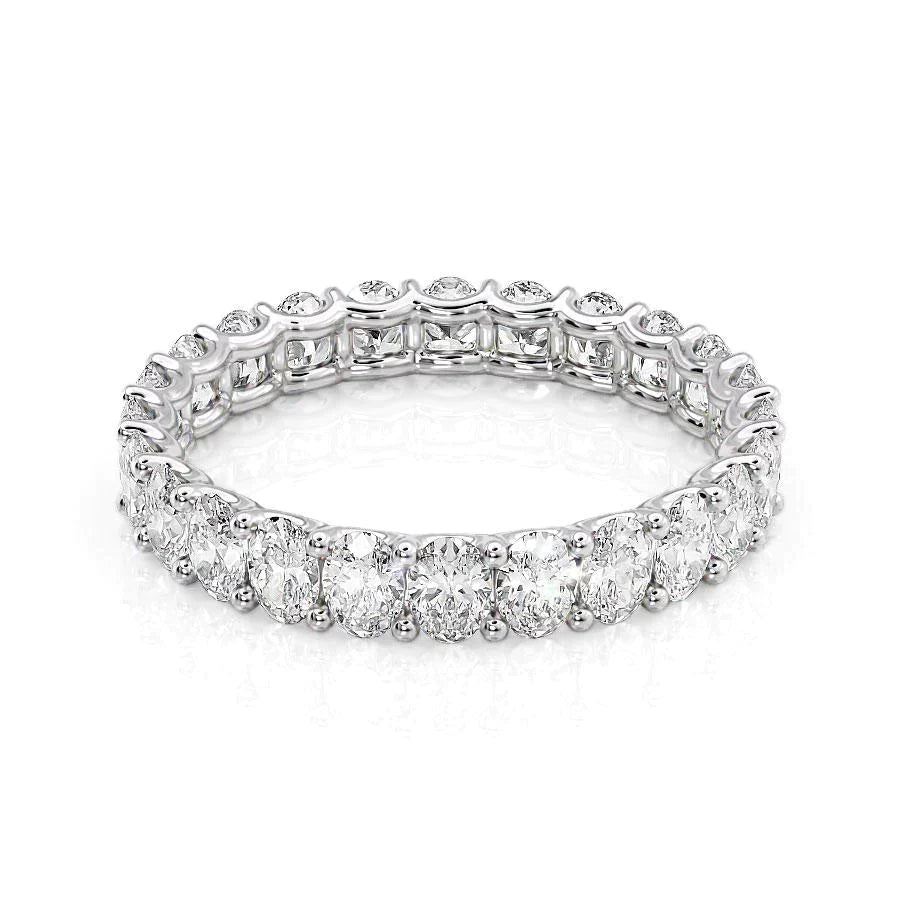 2.5ct Ingrid Oval Cut Moissanite Ring - Silver
