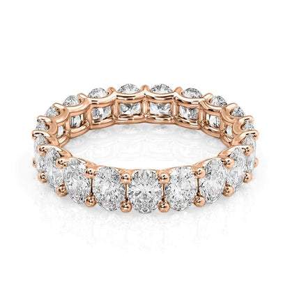 4ct Zelira Oval Cut Moissanite Ring - Rose Gold